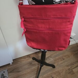 NWOT Vera Bradley Triple Zip Hipster Crossbody Bag in Recycled Cardinal R…